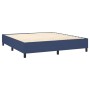 Cama box spring colchón y luces LED tela azul 160x200 cm de , Camas y somieres - Ref: Foro24-3138651, Precio: 591,99 €, Descu...