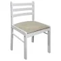 Dining chairs 4 pcs solid wood rubber velvet white by vidaXL, dining chairs - Ref: Foro24-242031, Price: 144,53 €, Discount: %