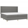 Cama box spring colchón y luces LED tela gris claro 200x200 cm de , Camas y somieres - Ref: Foro24-3139222, Precio: 679,15 €,...