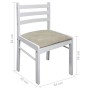 Dining chairs 4 pcs solid wood rubber velvet white by vidaXL, dining chairs - Ref: Foro24-242031, Price: 141,96 €, Discount: %