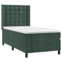 Cama box spring colchón y LED terciopelo verde oscuro 90x200 cm de , Camas y somieres - Ref: Foro24-3139784, Precio: 368,24 €...