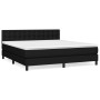 Box spring bed with black fabric mattress 160x200 cm by , Beds and slatted bases - Ref: Foro24-3140387, Price: 507,99 €, Disc...