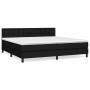 Cama box spring con colchón tela negro 200x200 cm de , Camas y somieres - Ref: Foro24-3140403, Precio: 614,69 €, Descuento: %