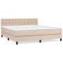 Box spring bed with cappuccino synthetic leather mattress 180x200cm by , Beds and slatted bases - Ref: Foro24-3141142, Price:...