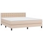 Box spring bed with cappuccino synthetic leather mattress 180x200cm by , Beds and slatted bases - Ref: Foro24-3141142, Price:...