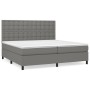 Cama box spring con colchón tela gris oscuro 200x200 cm de , Camas y somieres - Ref: Foro24-3142122, Precio: 691,89 €, Descue...