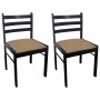 Sillas de comedor 2 uds madera maciza caucho terciopelo marrón de vidaXL, Sillas de comedor - Ref: Foro24-242028, Precio: 89,...