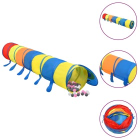 Children's play tunnel with 250 multicolored polyester balls 245 cm by , Play tents and tunnels - Ref: Foro24-3107762, Price:...