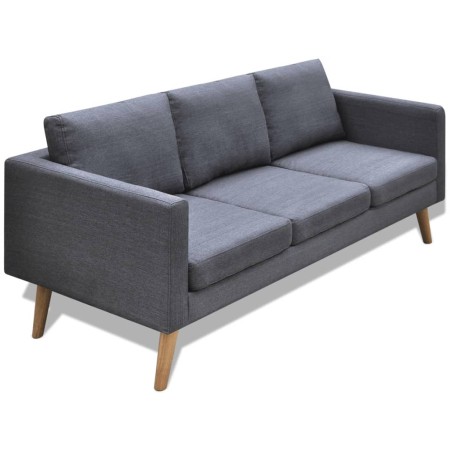 3-Sitzer-Sofa aus dunkelgrauem Stoff von vidaXL, Sofas - Ref: Foro24-242221, Preis: 300,84 €, Rabatt: %