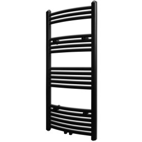 Black curved bathroom towel radiator 500 x 1160 mm by , Radiators - Ref: Foro24-141915, Price: 116,60 €, Discount: %