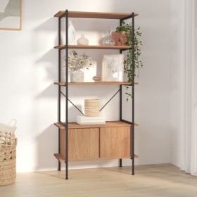 Wardrobe shelving 5 levels plywood and steel 80x40x163 cm by , Bookcases and shelves - Ref: Foro24-336355, Price: 125,61 €, D...