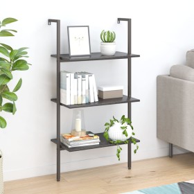 Schwarzes 3-stufiges Schrägregal 64x35x120,5 cm von , Bücherregale und Regale - Ref: Foro24-336381, Preis: 56,81 €, Rabatt: %