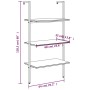 Schwarzes 3-stufiges Schrägregal 64x35x120,5 cm von , Bücherregale und Regale - Ref: Foro24-336381, Preis: 56,81 €, Rabatt: %