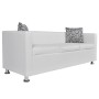 Weißes 3-Sitzer-Sofa aus Kunstleder von vidaXL, Sofas - Ref: Foro24-242211, Preis: 296,24 €, Rabatt: %