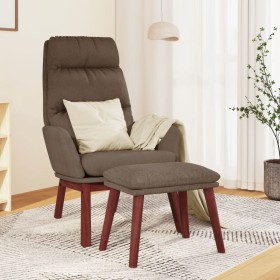 Relaxation armchair with footrest in taupe gray fabric by , Armchairs - Ref: Foro24-3097572, Price: 174,99 €, Discount: %