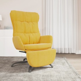 Relaxation armchair with footrest in mustard yellow fabric by , Armchairs - Ref: Foro24-3097601, Price: 117,99 €, Discount: %