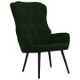 Relaxation armchair with dark green velvet stool by , Armchairs - Ref: Foro24-3097669, Price: 146,99 €, Discount: %