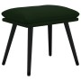 Sillón de relax con taburete terciopelo verde oscuro de , Sillones - Ref: Foro24-3097669, Precio: 146,42 €, Descuento: %