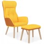 Relax armchair and stool in mustard yellow fabric and synthetic leather by , Armchairs - Ref: Foro24-3097767, Price: 149,99 €...