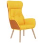 Relax armchair and stool in mustard yellow fabric and synthetic leather by , Armchairs - Ref: Foro24-3097767, Price: 149,99 €...