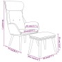 Relaxsessel und Hocker aus senfgelbem Stoff und Kunstleder von , Sessel - Ref: Foro24-3097767, Preis: 149,88 €, Rabatt: %