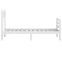 Estructura de cama individual de madera maciza blanco 90x190 cm de , Camas y somieres - Ref: Foro24-3101054, Precio: 101,05 €...