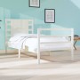 Estructura de cama madera maciza de pino blanco 90x190 cm de , Camas y somieres - Ref: Foro24-3104249, Precio: 118,63 €, Desc...