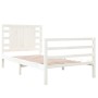 Estructura de cama madera maciza de pino blanco 90x190 cm de , Camas y somieres - Ref: Foro24-3104249, Precio: 118,63 €, Desc...