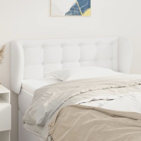 White synthetic leather headboard 103x23x78/88 cm by , Headboards and footboards - Ref: Foro24-3117229, Price: 59,99 €, Disco...