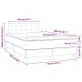 Cama box spring colchón y LED cuero sintético blanco 120x200 cm de , Camas y somieres - Ref: Foro24-3134214, Precio: 422,57 €...