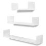 Floating wall shelves 3 pcs white MDF U shape books/DVD by vidaXL, Shelves and shelves - Ref: Foro24-242174, Price: 49,78 €, ...