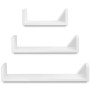 Floating wall shelves 3 pcs white MDF U shape books/DVD by vidaXL, Shelves and shelves - Ref: Foro24-242174, Price: 49,78 €, ...