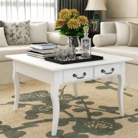 Mesa de centro clásica con 4 cajones blanca de vidaXL, Mesas de centro - Ref: Foro24-242436, Precio: 195,99 €, Descuento: %