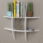 White MDF Floating Wall Shelf for Books/DVD by vidaXL, Shelves and shelves - Ref: Foro24-242178, Price: 37,20 €, Discount: %