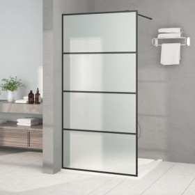 Black frosted ESG glass shower screen 100x195 cm by , Shower walls and screens - Ref: Foro24-152132, Price: 170,99 €, Discoun...