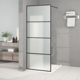 Black frosted ESG glass shower screen 80x195 cm by , Shower walls and screens - Ref: Foro24-152130, Price: 150,54 €, Discount: %