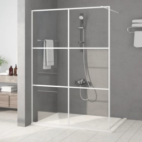 Transparent white ESG glass shower screen 140x195 cm by , Shower walls and screens - Ref: Foro24-152124, Price: 196,12 €, Dis...