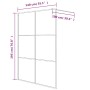 Transparent white ESG glass shower screen 140x195 cm by , Shower walls and screens - Ref: Foro24-152124, Price: 181,12 €, Dis...