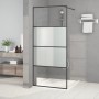 Black semi-frosted ESG glass shower screen 90x195 cm by , Shower walls and screens - Ref: Foro24-152126, Price: 151,81 €, Dis...