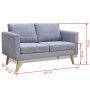 2 seater sofa in light gray fabric by vidaXL, Sofas - Ref: Foro24-242218, Price: 233,99 €, Discount: %