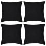 4 fundas negras para cojines de algodón, 50 x 50 cm de vidaXL, Cojines - Ref: Foro24-130905, Precio: 25,69 €, Descuento: %