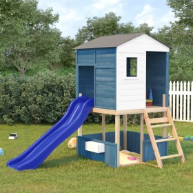 Tobogán infantil polipropileno azul 175x38x23 cm de vidaXL, Columpios y estructuras de juegos - Ref: Foro24-90980, Precio: 21...