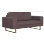 2 seater taupe fabric sofa by , Sofas - Ref: Foro24-281395, Price: 327,83 €, Discount: %