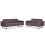 2-piece sofa set in taupe gray fabric by , Sofas - Ref: Foro24-276866, Price: 739,60 €, Discount: %