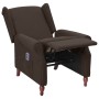 Dark Brown Fabric Reclining Massage Chair by , Electric massage chairs - Ref: Foro24-342232, Price: 176,99 €, Discount: %