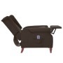 Dark Brown Fabric Reclining Massage Chair by , Electric massage chairs - Ref: Foro24-342232, Price: 176,99 €, Discount: %