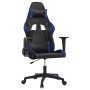 Schwarz-blauer Massage-Gaming-Stuhl aus Kunstleder von , Gaming-Stühle - Ref: Foro24-345511, Preis: 129,43 €, Rabatt: %