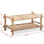 Two Tier Bamboo Shoe Rack by vidaXL, Shoe racks and shoe organizers - Ref: Foro24-242490, Price: 44,61 €, Discount: %