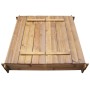 Arenero de jardín para niños cuadrado de madera impregnada de vidaXL, Cajones de arena - Ref: Foro24-41722, Precio: 94,07 €, ...