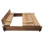 Arenero de jardín para niños cuadrado de madera impregnada de vidaXL, Cajones de arena - Ref: Foro24-41722, Precio: 94,07 €, ...